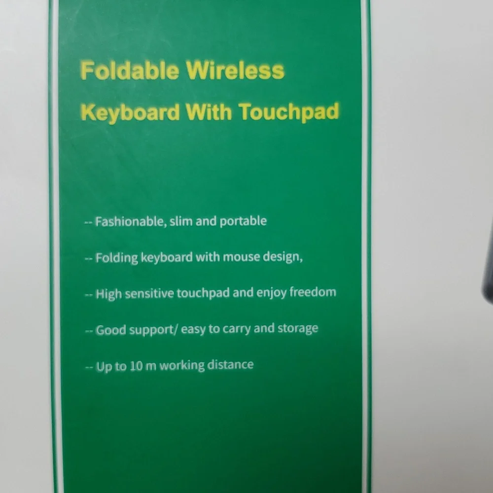 Samsers Foldable Bluetooth Keyboard With Touchpad, Full-Size Wireless ~ Black